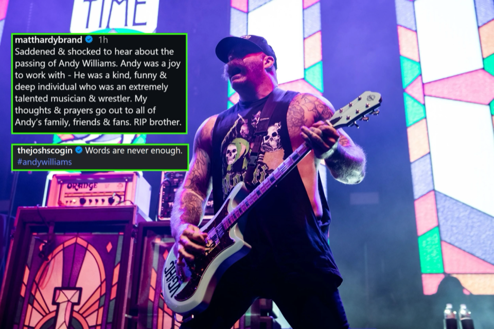 Source-supplied image for: Rockers + Wrestlers Pay Tribute to Late Guitarist Andy Williams